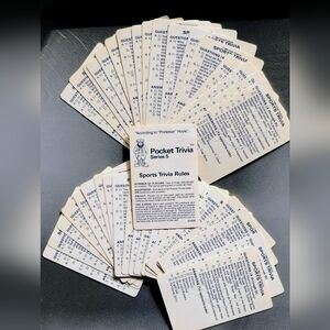1984 HOYLE "Sports" POCKET Trivia SERIES 5 (Lot of 33) NO BOX